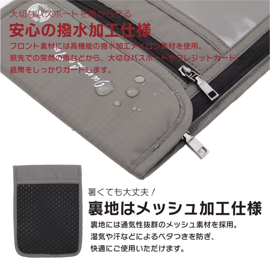 首下げ パスポートケース スキミング防止 ネッケスL 海外旅行 財布
