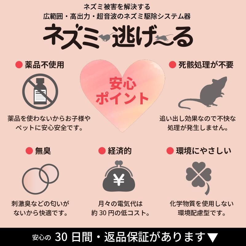 ネズミ駆除 超音波 業務用強力 360°スピーカー 強力LED発光 最大有効範囲600m2 (OurGurdians)ねずみ逃げ〜る 駆除 超音波機器 害獣駆除 便利 省エネ |  | 11