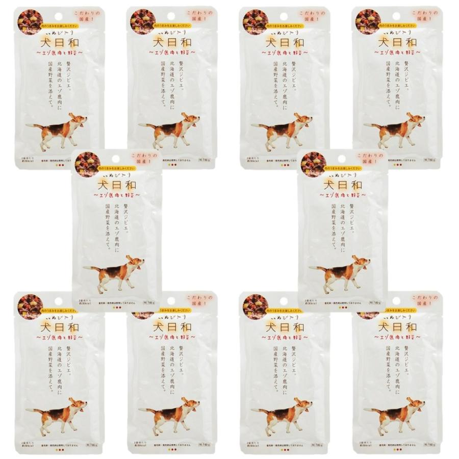 わんわん 犬日和 レトルト 60g エゾ鹿肉と野菜 10食セット : TRAUM