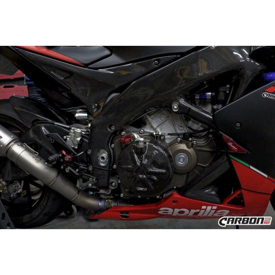【送料込み！】A-TECH エーテックアプリリアRSV4 カーボンフレームカバー 送料込み！】A-TECH エーテックアプリリアRSV4 カーボンフレームカバー