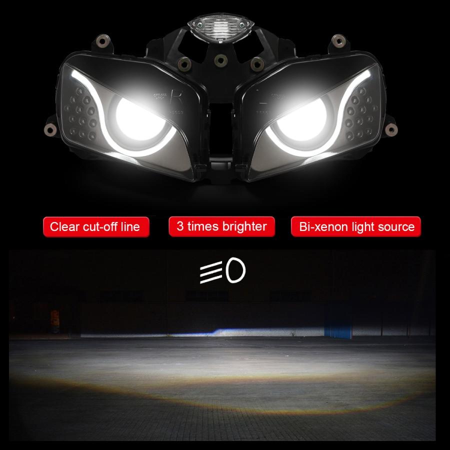 HONDA CBR600RR 03-06年 カスタムヘッドライトキット V2 : 輸入パーツ