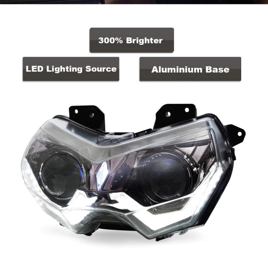 さ*こ様 【カワサキ】【Zシリーズ】【KINGTECH】LEDヘッドライト Kawasaki Z400 20年以降 カスタムヘッドライト Full LED : 輸入パーツ