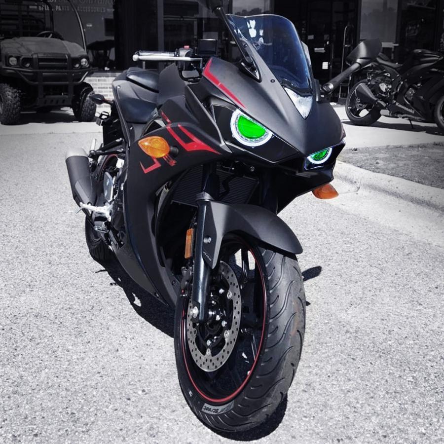 Yamaha Yzf R3 15 18年 カスタムヘッドライトキット フルled Cy027a 輸入パーツ専門 Traumauto 通販 Yahoo ショッピング