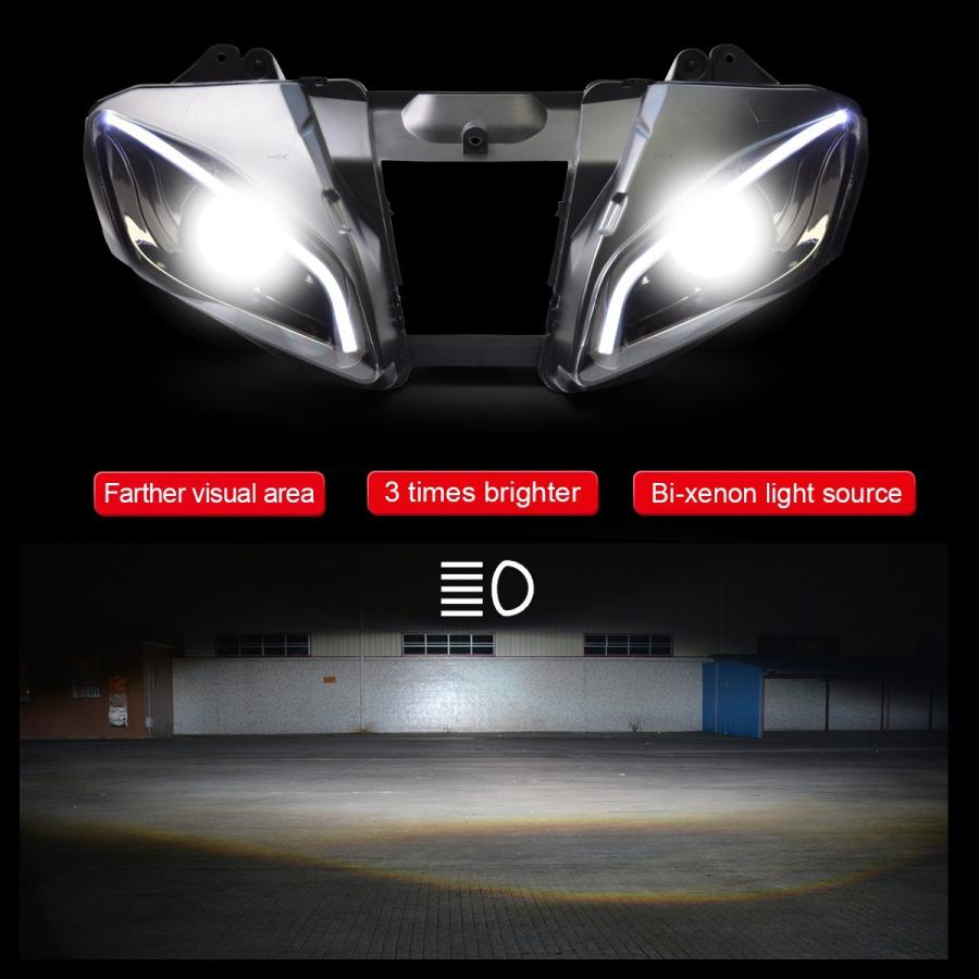 yzfr6 08-16 LED Headlight v3 LEDヘッドライト YAMAHA YZF-R6 08-16年 カスタムヘッドライトキット Full LED V3