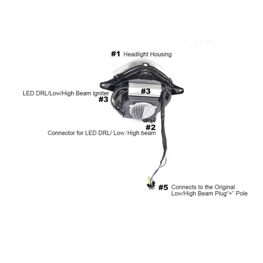KTM Duke 390 13-16年 カスタムヘッドライトキット Full LED