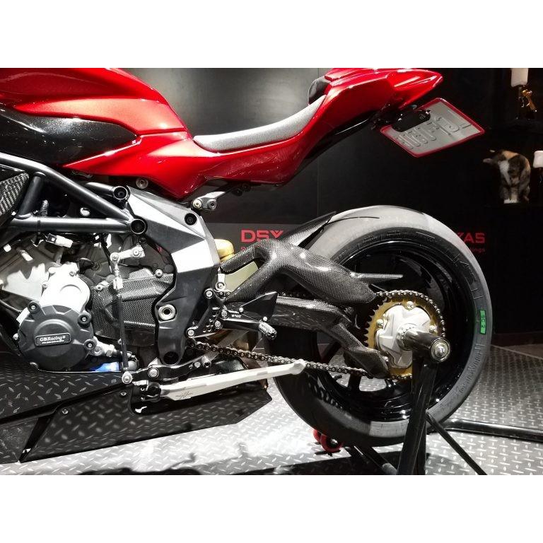 mv agusta アグスタ カーボン　エキゾースト　カバー MV AGUSTA DRAGSTER 800 14-19年 カーボンスイングアームカバー : 輸入