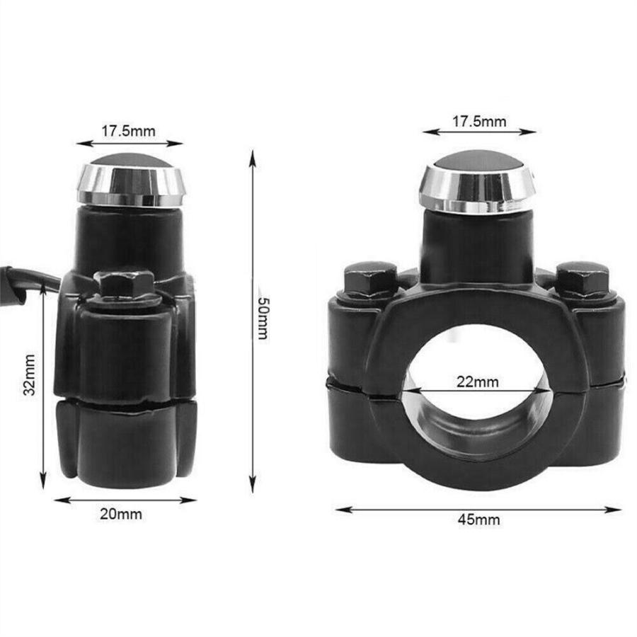 ハンドルバースイッチ 1ボタン 22.2mm(7/8