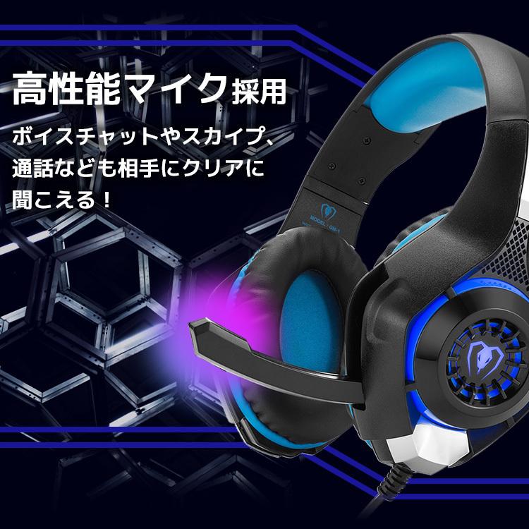 ゲーミング ヘッドセット LED ボイスチャット対応 PS4 nintendo Switch