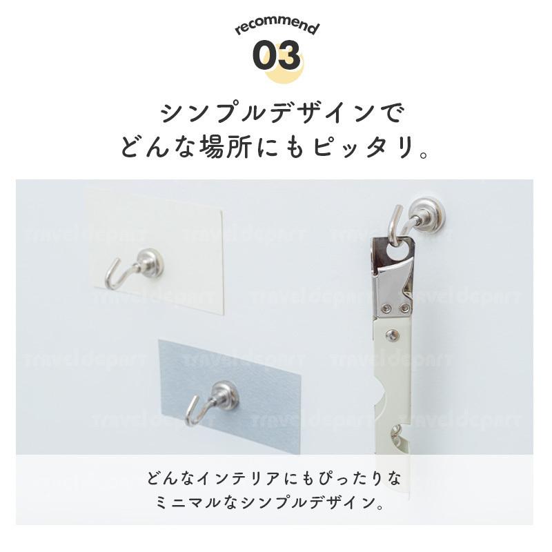 マグネット フック ホワイト 10個 北欧風 おしゃれ 強力 かわいい シンプル Magnet Hook ネオジム磁石 強力フック シンプル 収納小物 便利グッズ キッチン｜travel-depart｜06