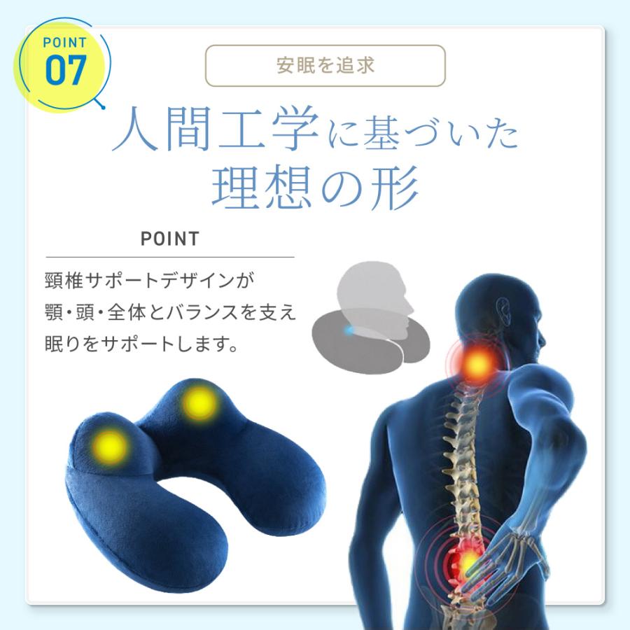 ネックピロー エアー 旅行用 飛行機 空気 エアーピロー 車 コンパクト 枕 首枕 旅行便利グッズ 旅行用品 トラベルグッズ 長距離バス 電車 ネック ピロー｜travel-depart｜18