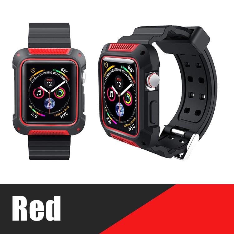 アップルウォッチ バンド 一体型 ケース ベルト 38mm 40mm 42mm 44mm  