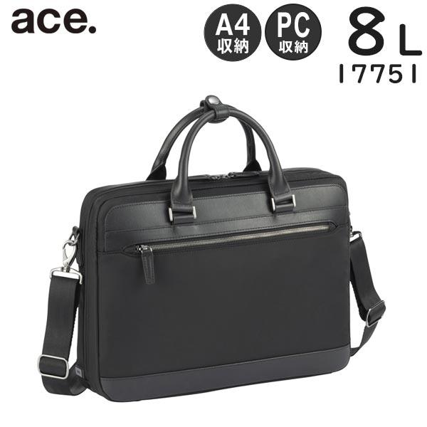 ace. ヴァシリアス ブリーフケース (8L) A4収納 13.3インチPC対応 ナイロン製 牛革パーツ 上品 ビジネス エースジーン 17751 | Ace
