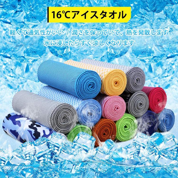 ひんやりタオル クールタオル 2枚セット 冷感タオル 夏用 タオル 冷え