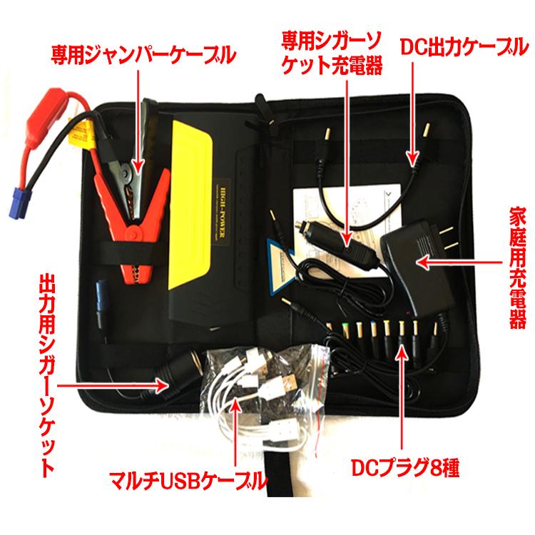 ジャンプスターター エンジンスターター 12V 大容量 13600mAh LED