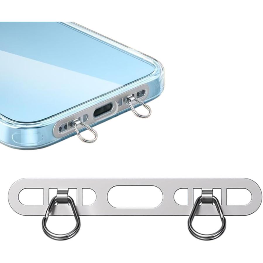 スマホ ストラップホルダー 【極薄0.4mm・2口 ダブルリング