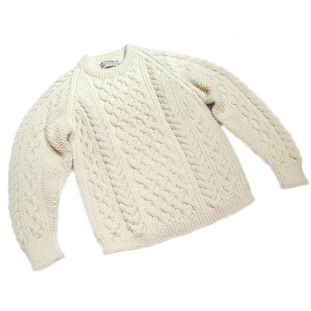 INVERALLAN（インバーアラン）/1H CREWNECK ARAN SWEATER （クルーネックアランセーター）/natural｜travelsshibuya｜04