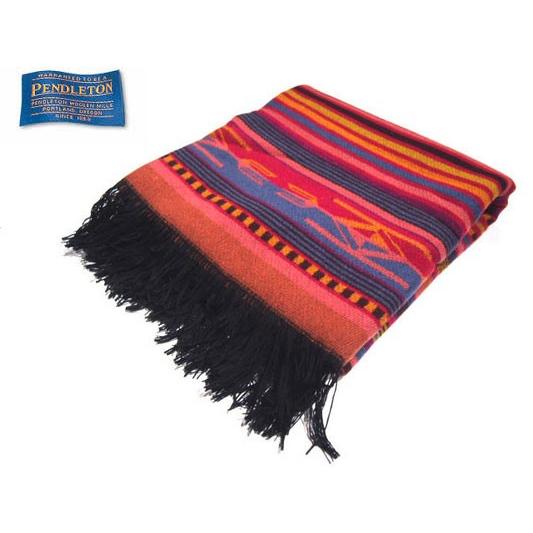 PENDLETON（ペンドルトン）/#ZF646 CHIMAYO JACQUARD THROW MADE IN U.S.A./fire red