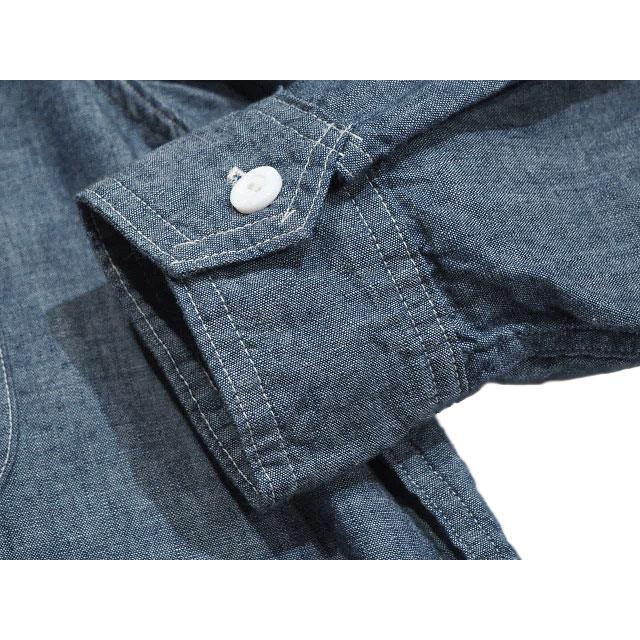 POST OVERALLS(ポストオーバーオールズ）/#1208-CC New Shirt  classic chambray/indigo｜travelsshibuya｜04
