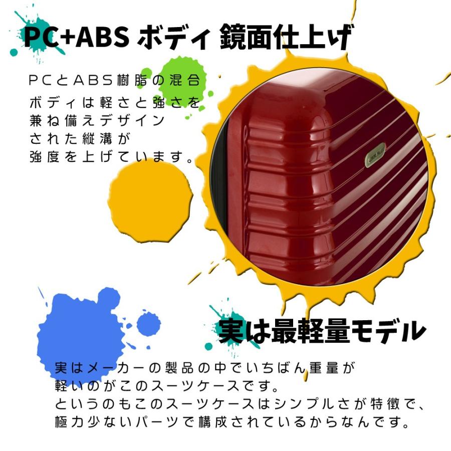 スーツケース キャリーケース キャリーバッグ トランク 小型 軽量 Sサイズ おしゃれ 静音 ハード ファスナー  5096-58の画像