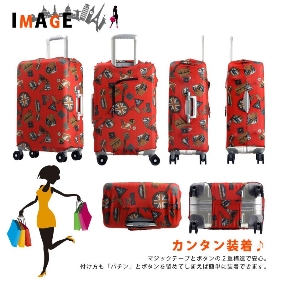 スーツケースカバー ラゲッジカバー 保護カバー Lサイズ 9101-L｜travelworld｜10