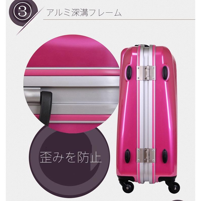 スーツケース キャリーケース キャリーバッグ トランク 中型 軽量 M
