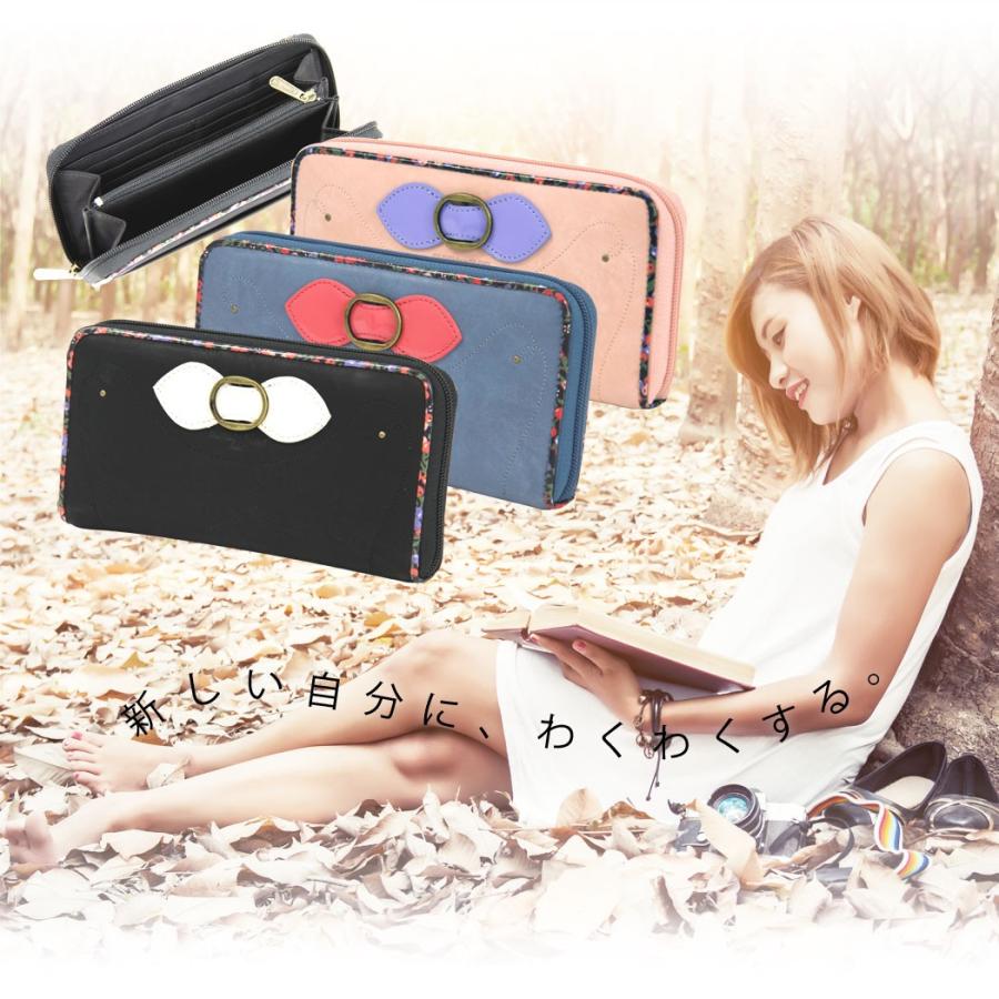 長財布 (レディース) [オリーブ] / [OLIVE] OLIVE des 財布 サイフ 長財布 リボン ロング ウォレット