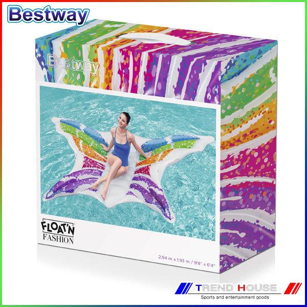 浮き輪 294cm x 193cm うきわ フロート ベストウェイ/Rainbow Butterfly Pool Float BESTWAY｜trdh｜06