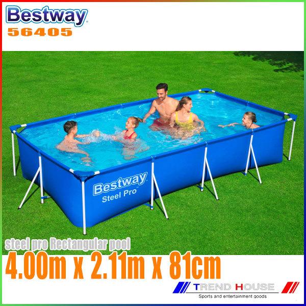 ベストウェイ 大型プール 家庭用プール 組み立て 長方形 56405 BESTWAY（Yahoo!・TREND HOUSE）