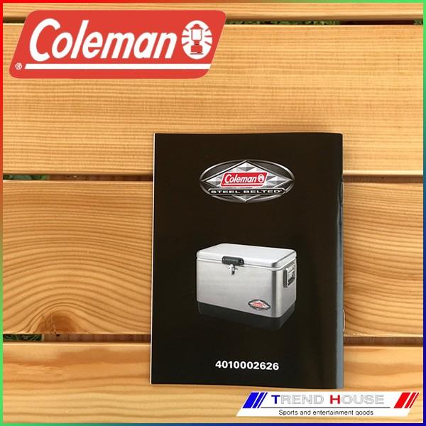 Coleman コールマン スチールベルトクーラー 54qt / ステンレス Coleman コールマン スチールベルトクーラー 54qt / ステンレス