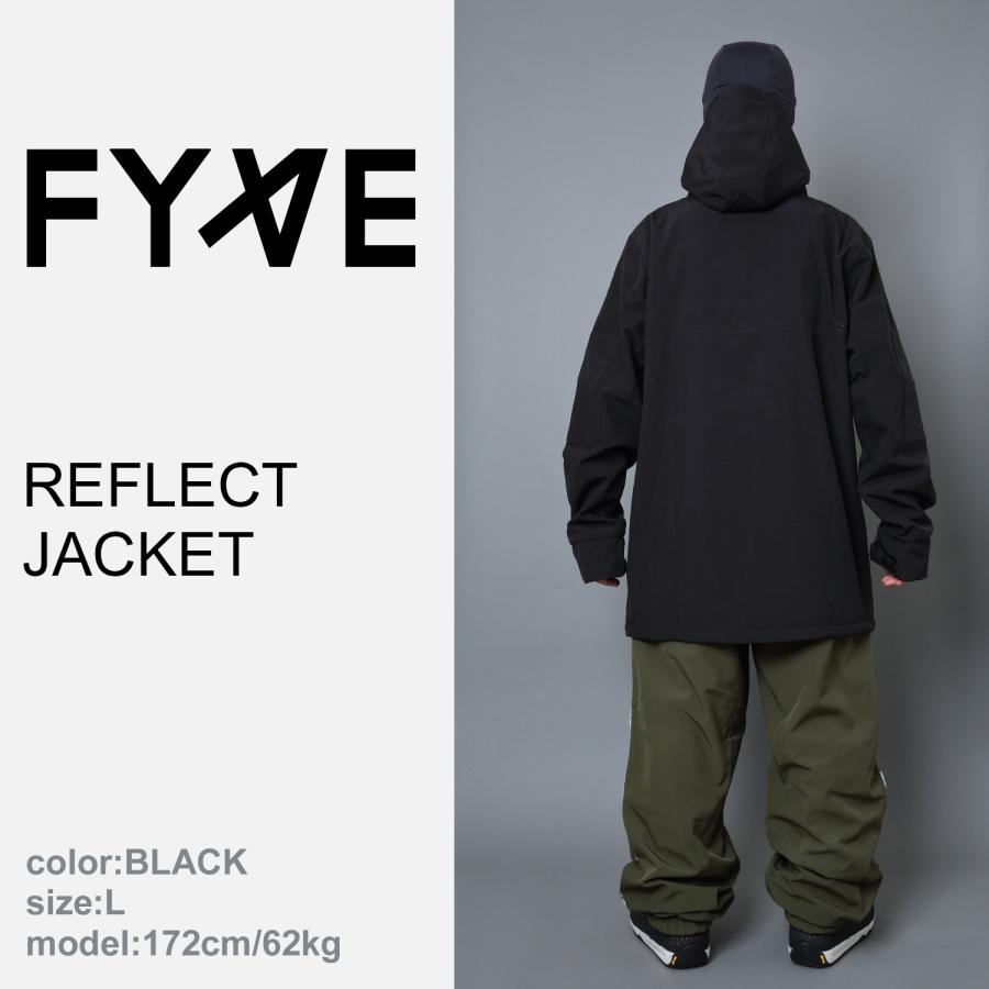 FYVE スノーボードウェア REFLECT JACKET BLACKサイズL【ジャケット