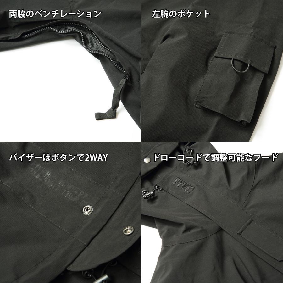 FYVE F-51 FISHTAIL JKT ブラック Lサイズ FYVE スノーボードウェア F-51 FISHTAIL JACKET(BLACK) サイズL
