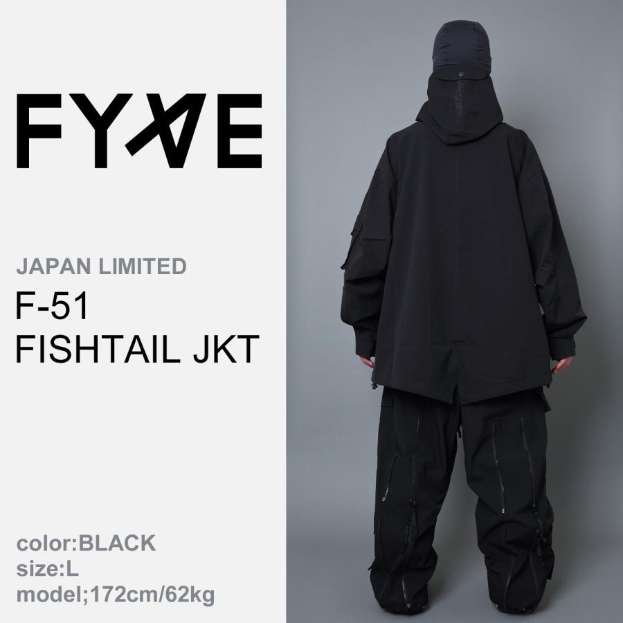 FYVE F-51 FISHTAIL JKT ブラック Lサイズ FYVE スノーボードウェア F-51 FISHTAIL JACKET(BLACK) サイズL