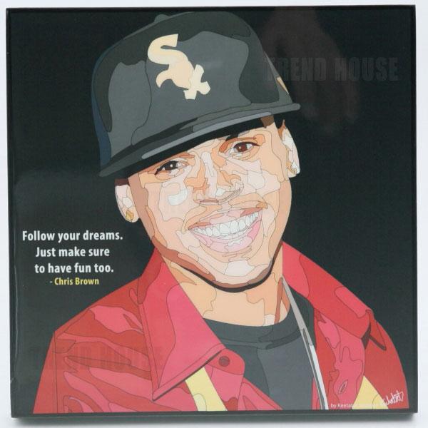 2枚で送料無料 ポップアートパネル クリス ブラウン CHRIS BROWN 