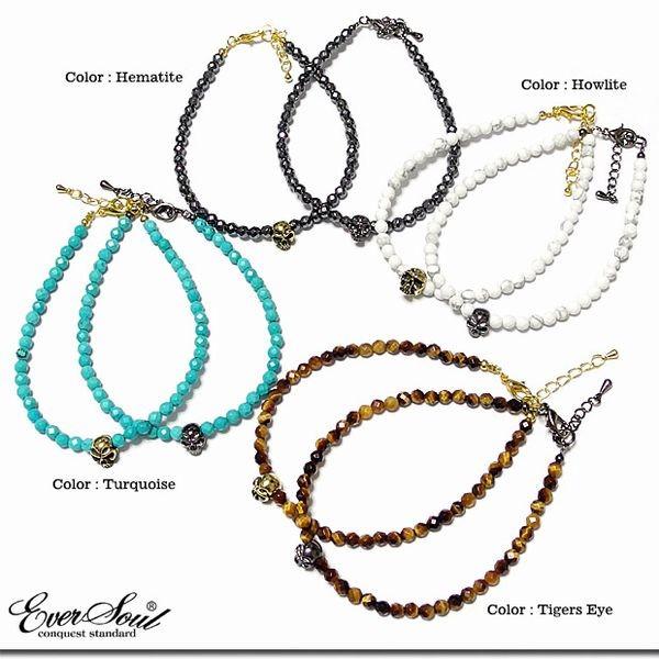 人気満点 アンクレット メンズアクセサリー アクセサリー ファッション スカル オシャレ カラフル 天然石 スカルヘッド Rock ゴールド ブラック 全4種類 父の日 上質で快適 Atempletonphoto Com