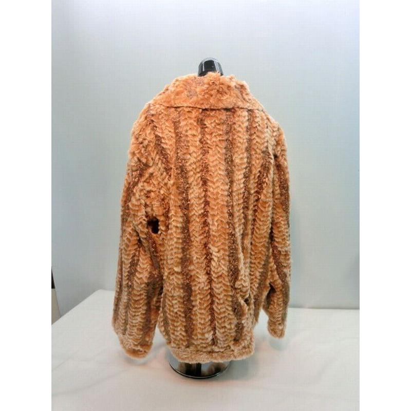 専門ショップ ラビットファー レディースファッション コート ジャケット 両面着れる オシャレ ストライプ ストライブ ファー リバーシブル ラビット その他コート アウター 色 モカ Terresrouges Com