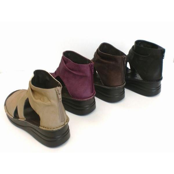 サンダル レディースシューズ レディースファッション 靴 本革 後ろ