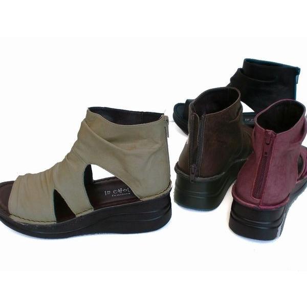 サンダル レディースシューズ レディースファッション 靴 本革 後ろ