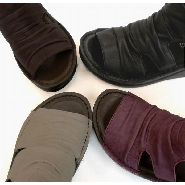 サンダル レディースシューズ レディースファッション 靴 本革 後ろ