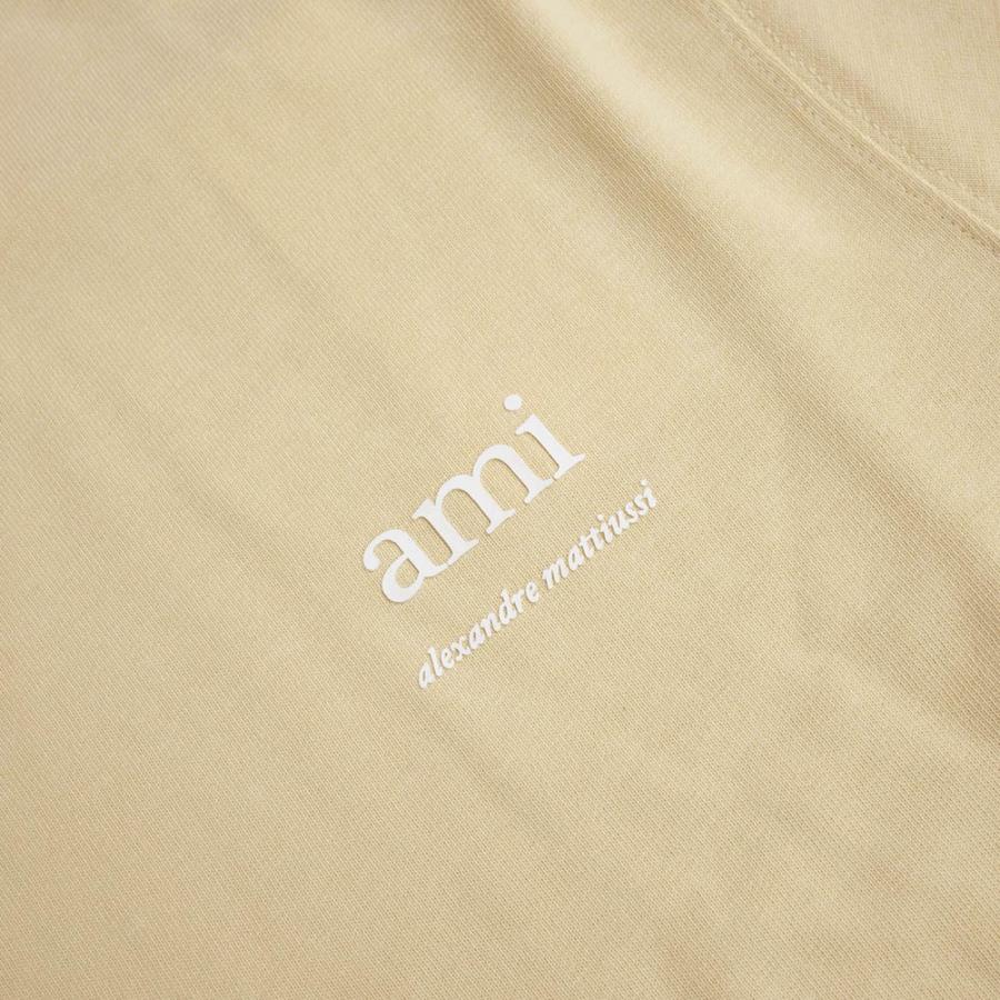 旧作お買い得セール！ AMI PARIS アミパリス Tシャツ レディース 半袖 クルーネック コットン 綿100％ UTS024.726 クリーム AMI Alexandre Mattiussi AMI PARIS アミパリス レディースクルー