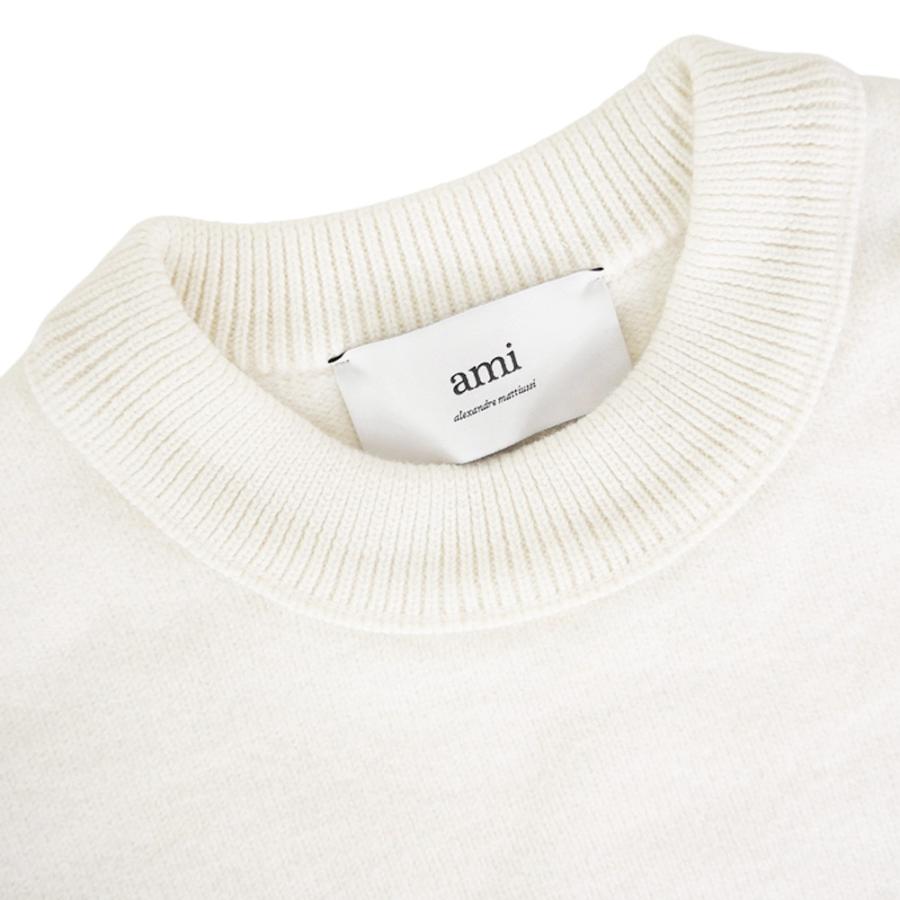 アミパリ　 ホワイト クルーネック ニット 楽天市場】AMI Paris アミ パリス ニット クルーニット ホワイト