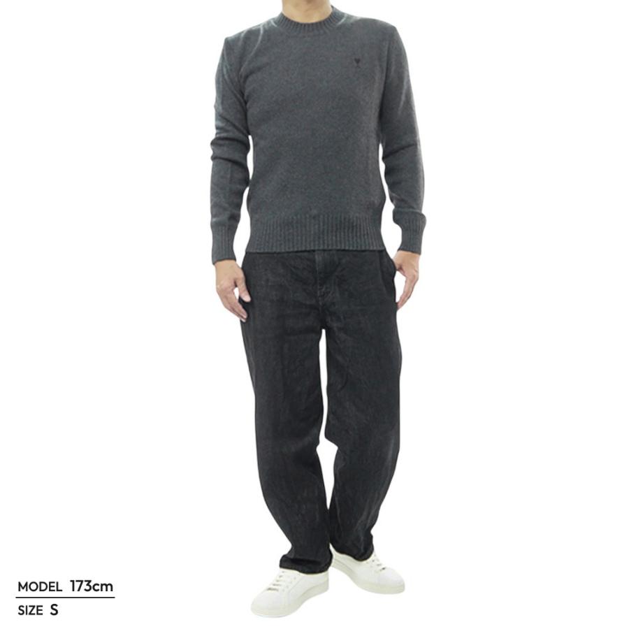 ami グレー セーター ハート刺繍 AMI Alexandre Mattiussi ami paris アミパリス セーター UKS402