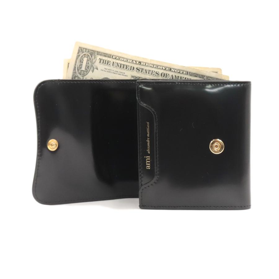 AMI PARIS アミパリス メンズ レディース 二つ折り財布（小銭入れ付き） USL708.AL0139 ブラック 2026春夏新作の画像