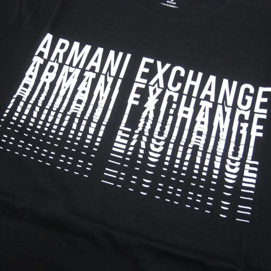 ARMANI EXCHANGE アルマーニエクスチェンジ メンズクルーネックTシャツ 6KZTGM ZJ9AZ ブラック｜tre-style｜04