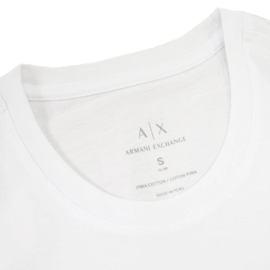 ARMANI EXCHANGE アルマーニエクスチェンジ メンズクルーネックTシャツ 3RZTBD ZJA5Z ホワイト｜tre-style｜03