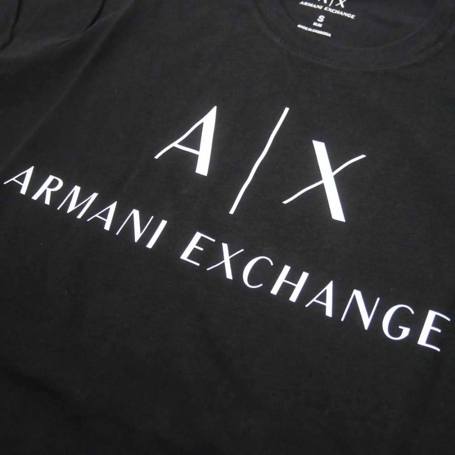 ARMANI EXCHANGE アルマーニエクスチェンジ メンズクルーネックロングTシャツ 8NZTCH Z8H4Z ブラック /定番人気商品｜tre-style｜04