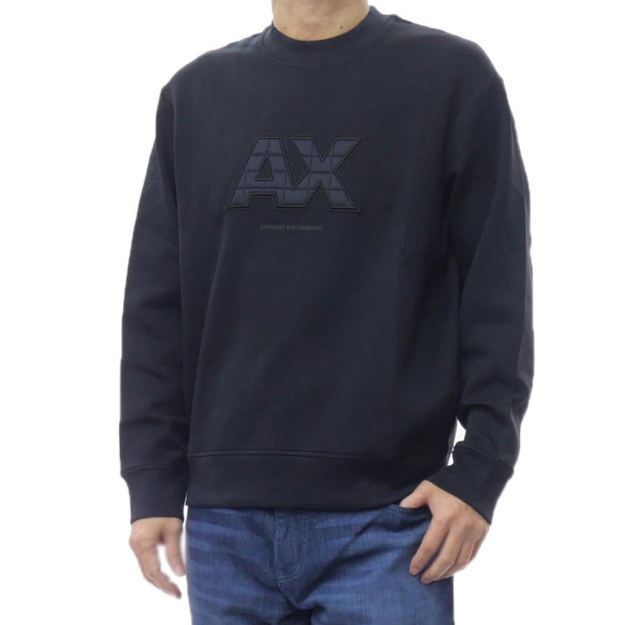 2025 秋冬新作！ ARMANI EXCHANGE アルマーニ エクスチェンジ A/X メンズトレーナー XM001399 AF13047 ダークネイビー 2025秋冬新作 ARMANI EXCHANGE アルマーニ エクスチェンジ A/X メンズトレーナー