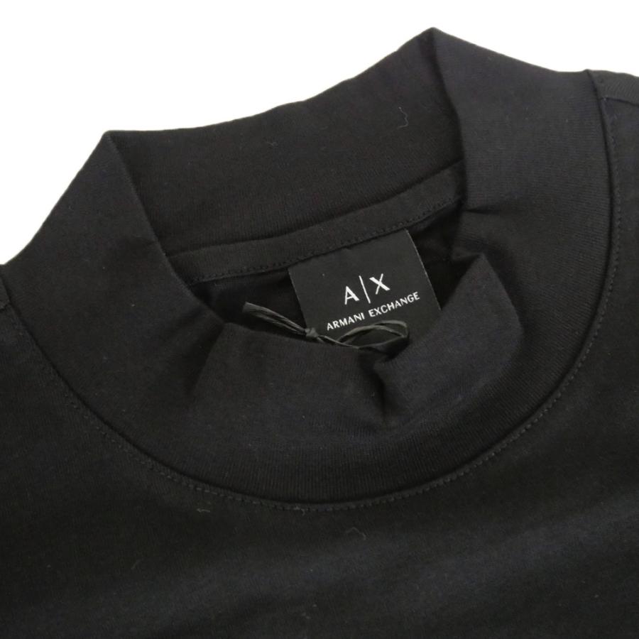 2025 秋冬新作！ ARMANI EXCHANGE アルマーニ エクスチェンジ A/X メンズモックネックロングTシャツ XM001427 AF10362 ブラック 2025秋冬新作 ARMANI EXCHANGE アルマーニ エクスチェンジ A/X メンズモックネック