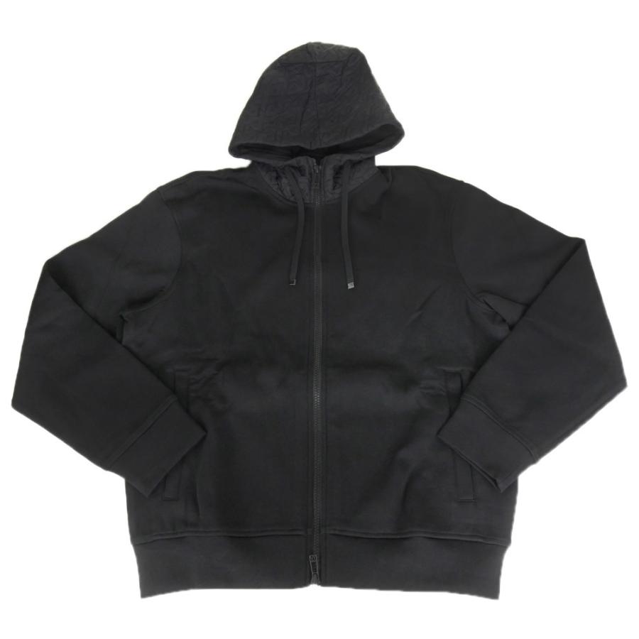 Armani Exchange ブラック ジップアップパーカー ARMANI EXCHANGE アルマーニ エクスチェンジ A/X メンズジップアップ