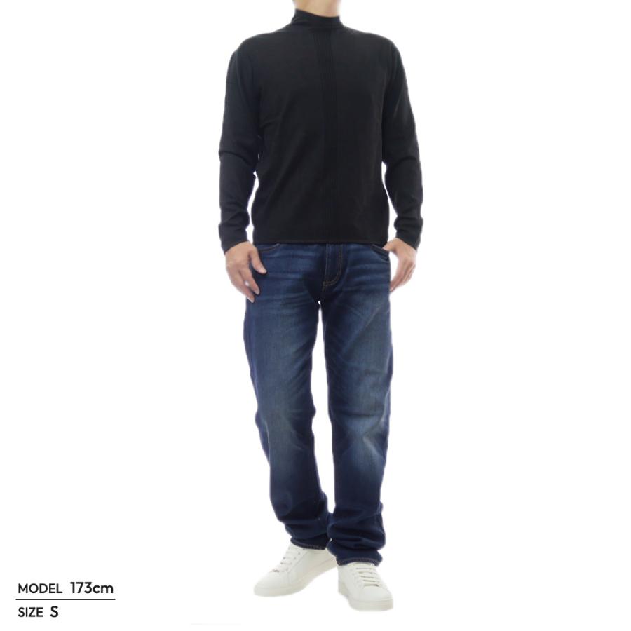 2025 秋冬新作！ ARMANI EXCHANGE A/X アルマーニエクスチェンジ セーター メンズ モックネック ニット XM001335 AF10454 ブラック ARMANI EXCHANGE アルマーニ エクスチェンジ A/X メンズモックネック