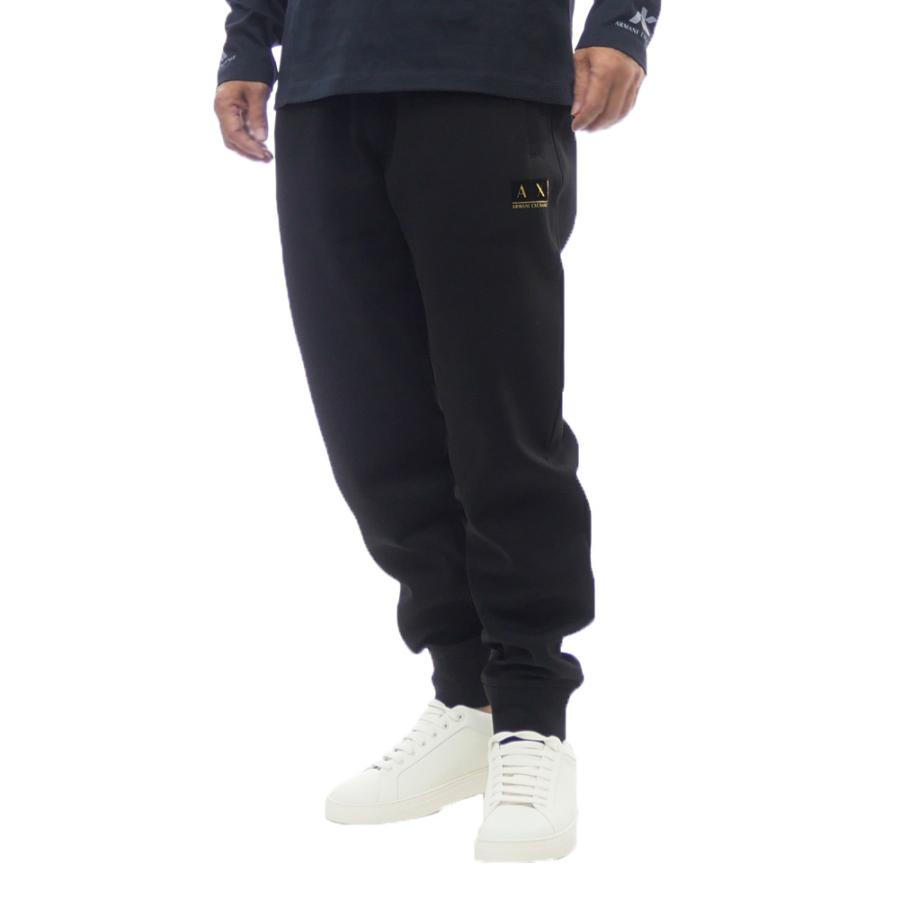 2025 秋冬新作！ ARMANI EXCHANGE A/X アルマーニエクスチェンジ スウェットパンツ メンズ XM001886 AF10818 ブラック ARMANI EXCHANGE アルマーニ エクスチェンジ A/X メンズスウェット